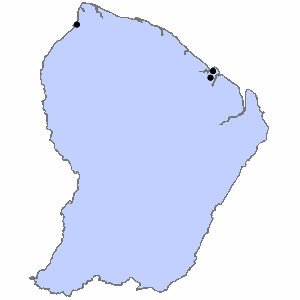 Carte du département de la Guyane